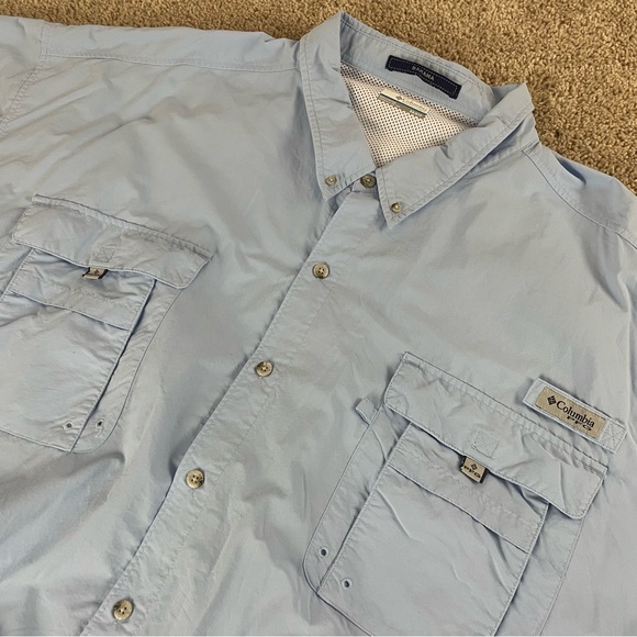 Columbia PFG Shirt Men’s 6XL Bahama Vented Blue Short Sleeve Omni Shade 41 - Picture 1 of 9